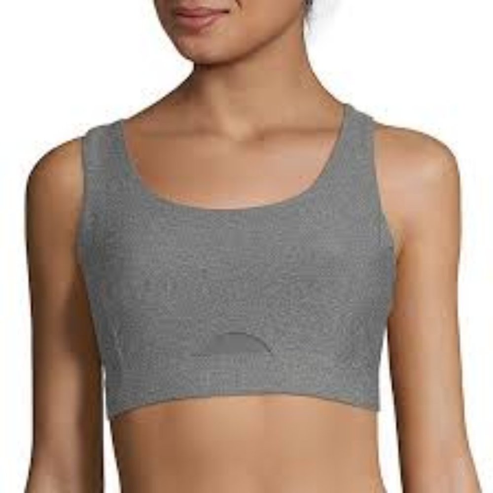Xersion Heather Gray Medium Support Racerback Sports Bra - Large